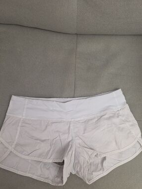 White Women's Performance Running Shorts